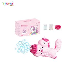 FR-M347 Mainan Anak Pistol Bubble Gun Karakter Kuda 10 Lubang Bubble Busa / Mainan Pistol Air Tembakan Gelembung Sabun