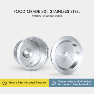 【i Cafilas】[HLB11] Refillable Reusable Coffee Filters Capsule Stainless Steel for Tchibo Cafissimo Classic K fee Caffitaly Coffee Machine ALDI Expressi K-feeCaffitaly S22 RubyTCHIBO Cafissimo MiniCafissmo Pure Ruby