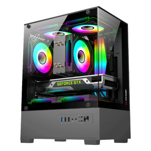 Case Máy Tính Magic MIX | Micro ATX / Đen - Trắng - Hồng Thiết Kế Hiện Đại Kích Thước Nhỏ Gọn
