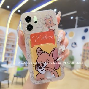 New Phone Case OPPO Reno14 Pro 14F Reno 14 F A5i Pro 5G Ins Trend Creative Fashion Cute Cartoon Couple Casing Anti-fall Shockproof Card Holder Soft Cover 2025