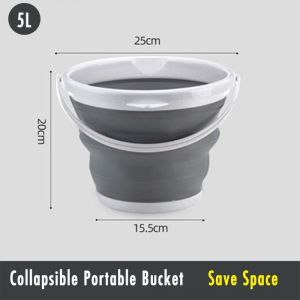 Premium Collapsible Foldable Pail Bucket home kitchen bathroom Folding Basin Fishing Pail
