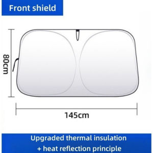 Foldable Sunshade Shield for Tesla Model3 And ModelY Front Windshield Customizable 240T Car Sunshade Board Shade Barrier