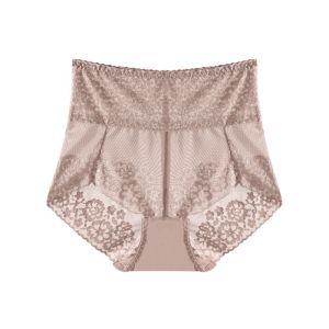Yingbao high waisted hollow lace womens underwear soft thin transparent ladies panties plus size