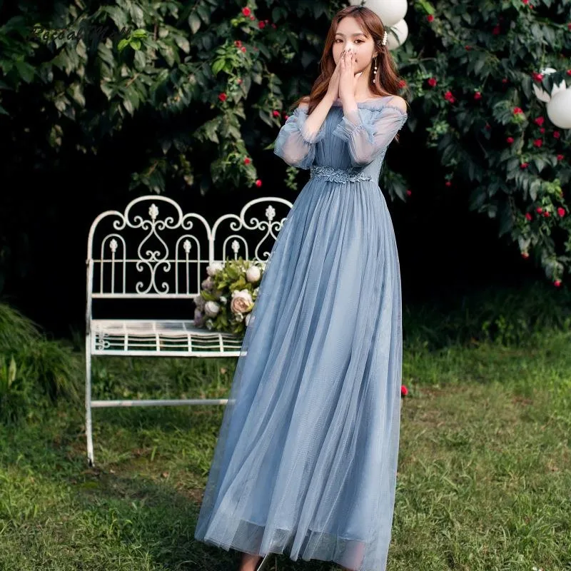 Gray long dress outlet for wedding