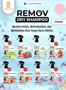 REMOV Pet DRY Shampoo 250mL - Shampoo Kering Tanpa Bilas untuk Hewan Peliharaan