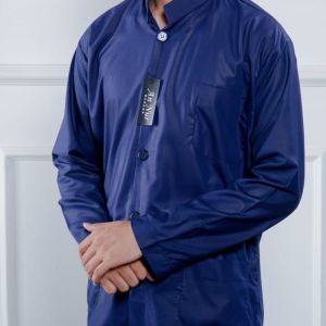 baju koko anak putih polos lengan panjang haibah habaib annur busana