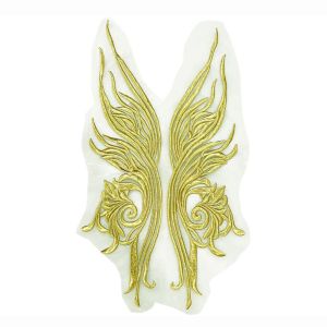 PAZNUL Gauze Sequins Thread Sequined Embroidery Patches DIY Gold Embroidery Sequin Lace Applique Fashion Sewing On Patches Wedding Gown Cheongsam Bridal Dress Crafts