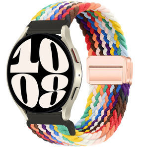 20mm Braided Solo Loop for Galaxy Watch 6 Classic 43mm 47mm/Galaxy Watch 6/5/4 40mm 44mm/4 Classic/Active 2 22mm Nylon Band for Huawei GT 2/3/4 for Amazfit GTR 2/3/4