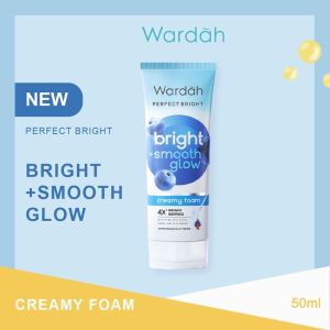 WARDAH Perfect Bright+Smooth Glow Creamy Foam 50ml 100ml || Facial Wash Sabun Cuci Muka