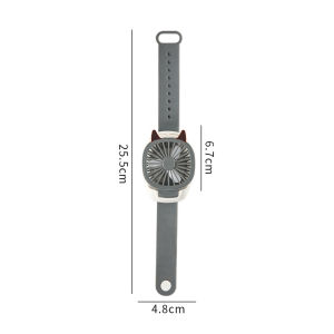 【ready stock】USB watch fan mechanical LED fan Portable mute three Block