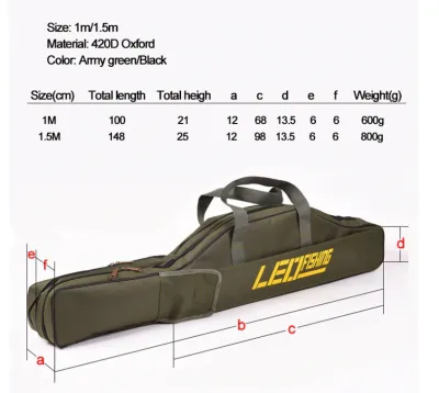 Túi Đựng Đồ Câu Cá Cần Câu Cá LEO Chính Hãng [BH 3 Tháng] 2 Ngăn Chính 1 Ngăn Phụ Chất Vải Dày Cực Bền Chắc Đủ Size - SANAMI FISHING