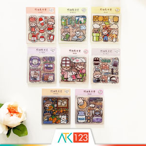 Stiker Karakter Kartun Lucu / Cartoon Stickers - Telado 20 Lembar (8 x 8 cm)