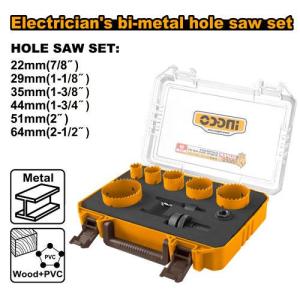 Buildmate x INGCO 9 PCS Electricians Bi-Metal Hole Saw Set High-Quality Durable Tool Kit AKH0092 IHT