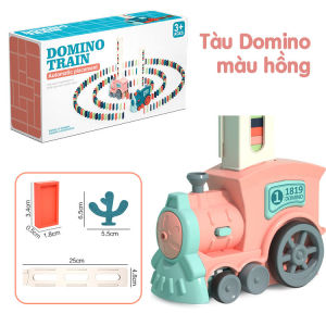 Đồ chơi trẻ em tàu lửa domino xe lửa điện domino xếp tự động có âm thanh phát triển trí tuệ kích thích sáng tạo cho bé.