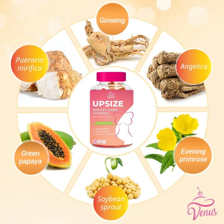 Upsize Breast Care Gummies Breast Enlargement Enhancer Firming