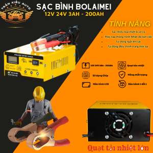 [Trần Kiều AUTO] Sạc Bình Ắc Quy 12V 24V Cho Ô Tô Xe Tải Xe Máy Cao Cấp Chính Hãng Thiết Kế Bền Bỉ Hiệu Quả Sạc Nhanh Đảm Bảo An Toàn Cho Bình Ắc Quy Phù Hợp Với Các Loại Xe Ô Tô Xe Tải Và Xe Máy Dễ Dàng Sử Dụng.