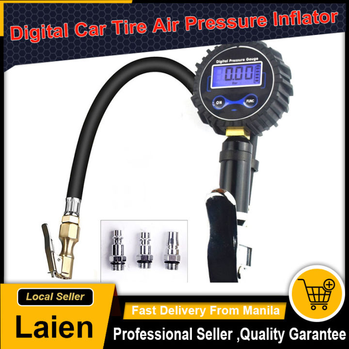 Digital Car Tire Air Pressure Inflator Gauge LED Display Car Tire ...