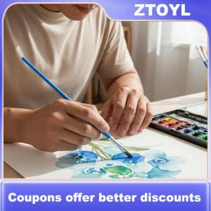 【ZTOYL】 30 60 100 110Pcs Painting Brushes Set Art Round Flat Brushs Nylon Hair Paint Brushes Pen For Oil Watercolor Art Supplies