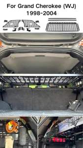 sapid For Jeep Grand Cherokee WJ 1999-2004 MOLLE Storage Panel Car Rear Trunk Side Window Shelf Debris Rack Interior Car Accessories 5Y9K6
