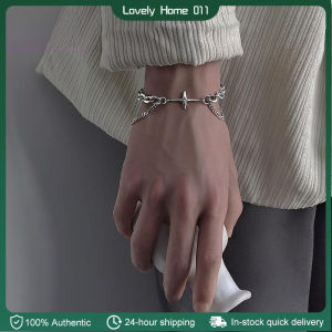 Titanium Steel Starlight Bracelet with Cross Charm Double Layer Trendy Jewelry for Men and Women