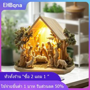 [COD] EHBqna KITCHEN 2026ใหม่การประสูติของพระเยซูคริสต์วันเกิดฉากคริสต์มาสตั้งโต๊ะกลางโต๊ะ2D อะคริลิคแบนสำหรับตกแต่งบ้านสำนักงานตกแต่งงานปาร์ตี้