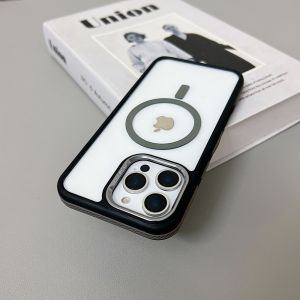 Upscale Luxury For MagSafe Adsorption Wireless Charge Color Clear Case For iPhone 16 15 14 13 11 12 Pro Max Plus Cover