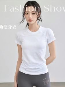 COD 2024 Trang Phục Tập Yoga Tay Ngắn Thể Dục Thể Thao Mẫu Mới Mùa Xuân Hè Áo Tập Chạy Bộ Ôm Sát Tôn Dáng T Áo Thun  Sem