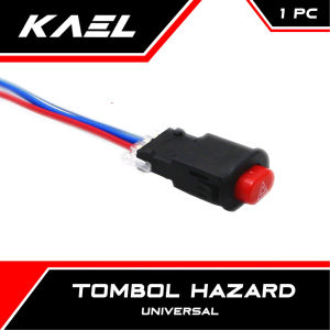 Tombol Hazard 1 Tombol 3 Kabel Switch On-Off Motor Universal Bebek-Matic-Sport Honda-Yamaha-Suzuki-Kawasaki