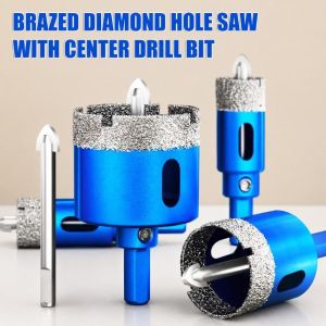 HOTOTO 18-55mm Diamond Hole Saw Diamond Coated Hex Shank Tile Drill Bit Durable Stone Hole Cutter Glass Tile