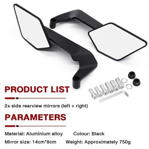 Wind Wing Rotating Side Mirror V5 Alloy Stem Universal 14*8Cm Wide View Stealth Mirror