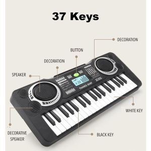 <𝙇𝙖𝙯𝙎𝙜𝙈𝙖𝙡𝙡> Keyboard Piano For Kids Electric Piano 61 Keys Musical Toy Mini Piano Keyboard 37 Keys