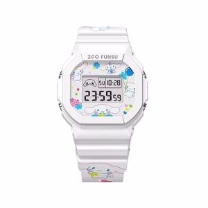 Sanrio Hello Kitty Watch LED Digital Watchs Student Versatile Silicone Watch Childrens Wrist Watch Waterproof Sports Kids Clock