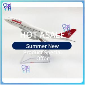 Swiss Air Lines B747 16cm model airplane kits child Birthday  toys gift plane models