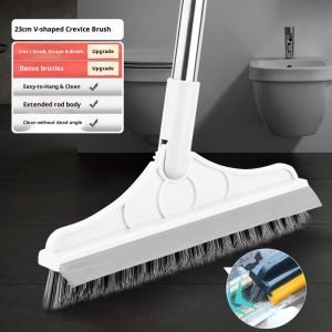 Bàn chải lau sàn xoay KS 120 ° với chức năng chà hai chức năng và cạo nước cho phòng tắm gạch góc và bề mặt kính