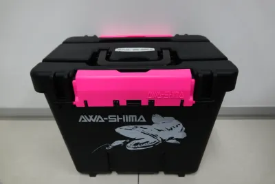 Awa-Shima 2628 Deluxe Fishing Tackle Seat Box Storage with Durable Construction and Ample Storage Space for Outdoor Adventures (Box Strap Included)