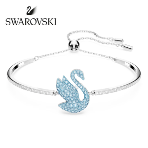 SWAROVSKI Luxury Fashion SWAROVSKI Luxury Fashion  Iconic Swan blue swan diamond bracelet S925 sterling silver womens fashion bracelet