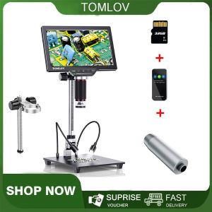 TOMLOV DM201 Pro 7 Inch Digital Microscope 32GB High Definition Industrial Inspection Mobile Phone Maintenance Magnifying Electron Microscope With Screen