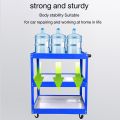 REAIM 【Logam】Troli Bengkel Rak 3 Susun Trolly Besi Kapasitas tinggi Trolley Bantalan beban 500KG. 