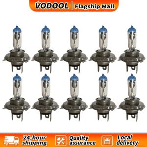 【Free Shipping】 10Pcs H4 12V 100W Halogen Bulbs - 6000K Fog Lights P43T Base for Optimal Illumination in Foggy Conditions