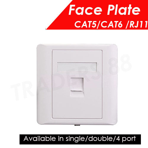 Single Port RJ45 Wall Face Plate/Faceplate Network LAN Cat5E/ CAT6