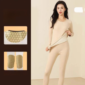 ✨ราคาดีที่สุด✨[ชุดให้ความอบอุ่นทันที ใช้งานได้นาน 24 ชั่วโมง] ชุดให้ความอบอุ่นจากผ้าไหมแคชเมียร์/ชุดชั้นในเก็บความร้อนบุนวมหนา/ชุดให้ความอบอุ่นจากผ้าไหมแคชเมียร์สุดหรูที่ระบายความชื้นและควบคุมอุณหภูมิร่างกายได้ดี