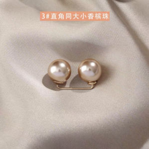 Collar Anti-Exposure Korean Style New Creative Anti-Exposure Brooch Hot-Selling Pin Pearl Fashion One-Word Pin
