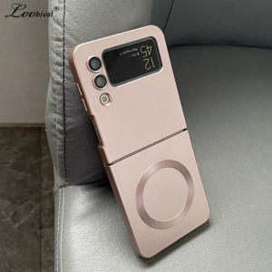 for Samsung ZFlip 5 6 7 Luxury Soft Silicone Matte Case for Samsung Galaxy Z Flip 5 4 3 6 7 Flip5 ZFlip4 Magnetic Slim Cover