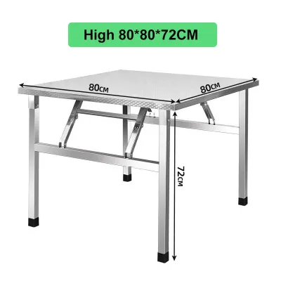 【Stainless Table】Folding Table Heavy Duty Study Table Dining Table Water Proof Fully Assembled