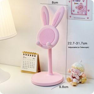 VINTLOOK Giá đỡ điện thoại hình thỏ dễ thương điều chỉnh được dùng để xem phim chụp ảnh tự sướng và phát trực tiếp