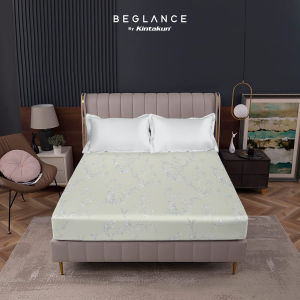 BEGLANCE Bamboo Silk Sprei Fitted 200x200 Tinggi 40cm Seprai Super King Premium - Varian Motif