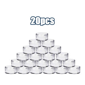 20Pcs 5g Clear Acrylic Makeup Container cream jar Art Cosmetic Bottles Container Jar