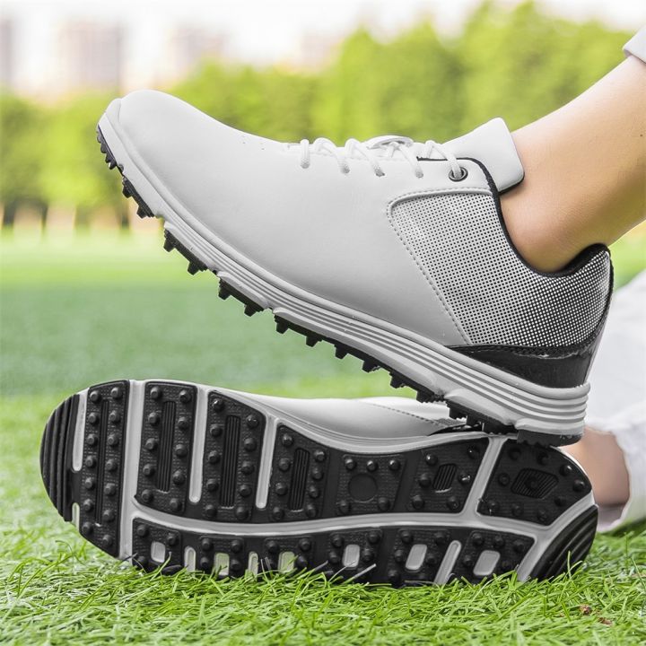 2023 New nailless leather golf shoes Comfortable waterproof golf shoes