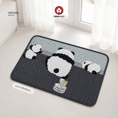 Floor Mat พรมเช็ดเท้าผ้าฝ้าย ขนาด 40*60 cm พรมเช็ดเท้าวินเทจ