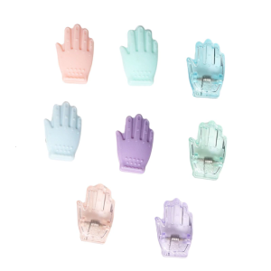 คีมหนีบหน้ากากปาร์ตี้ลายม้าโพนี่20ชิ้นที่หนีบแฟ้มสีสันสดใสคลิปหน้ารูปมือคลิปหนีบกระดาษสมุดภาพสำหรับแฟ้มกระดาษภาพเอกสาร